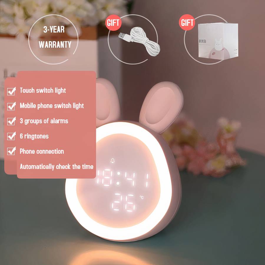 Lampe de chevet intelligente avec horloge et alarme