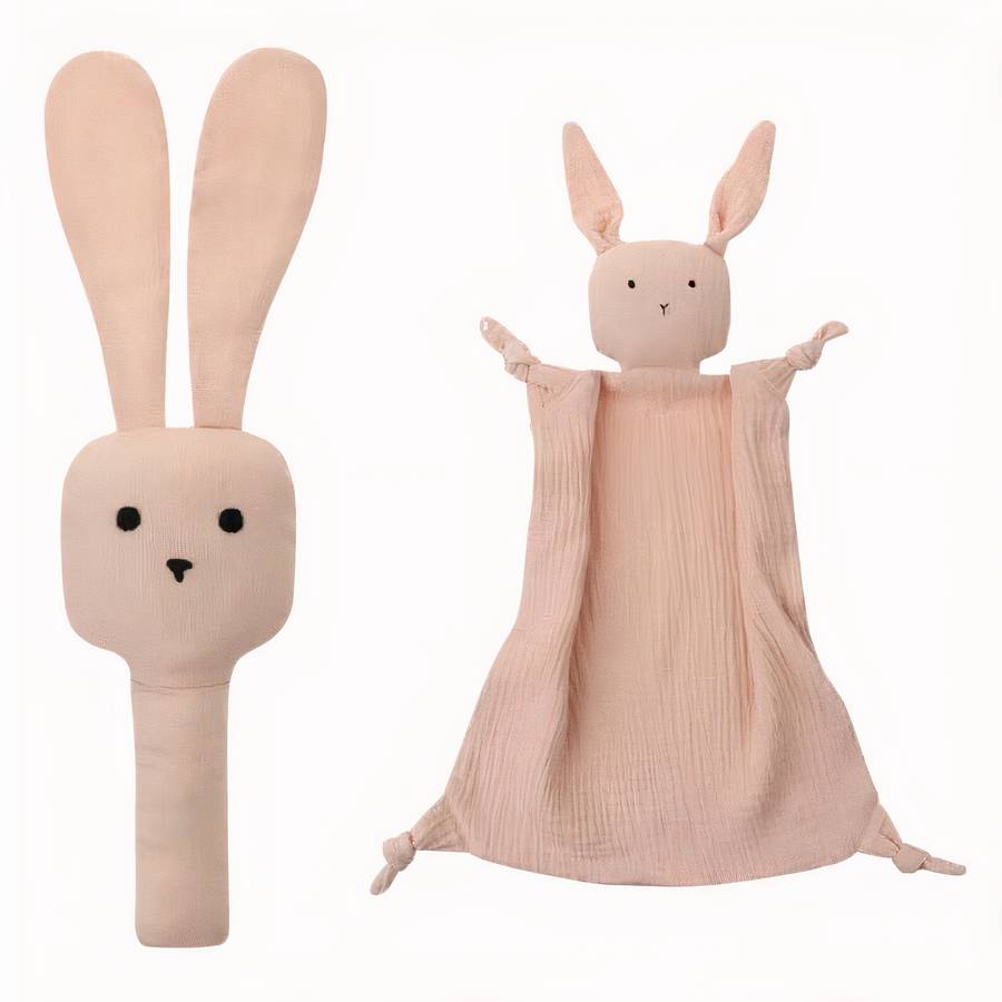 Hochet en peluche de lapin pour bébé