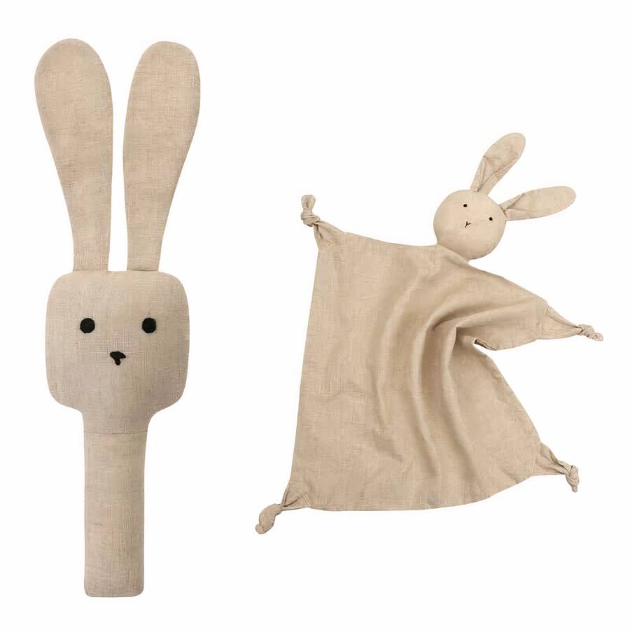 Hochet en peluche de lapin pour bébé