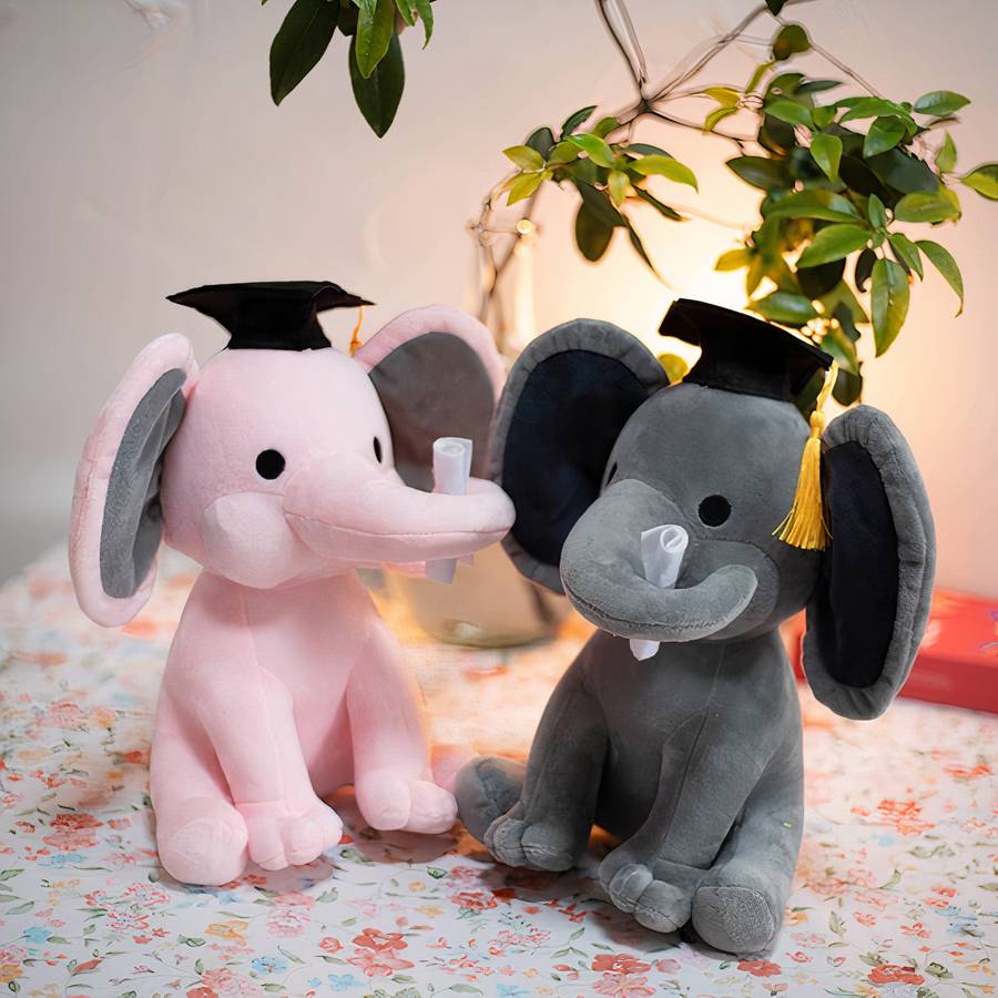 Jouet en peluche en forme d’éléphant pour bébés