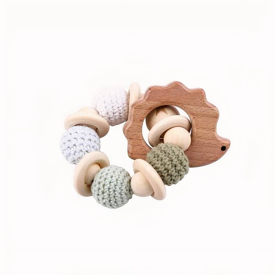 Bracelet hochet en bois pour bébé