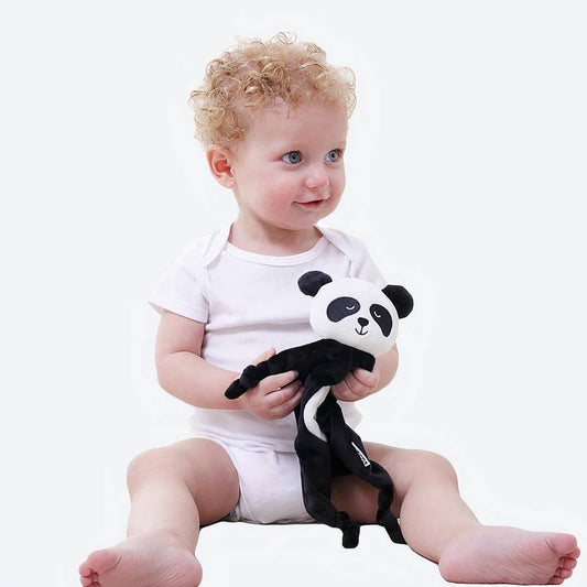 Doudou bébé panda mignon noir et blanc