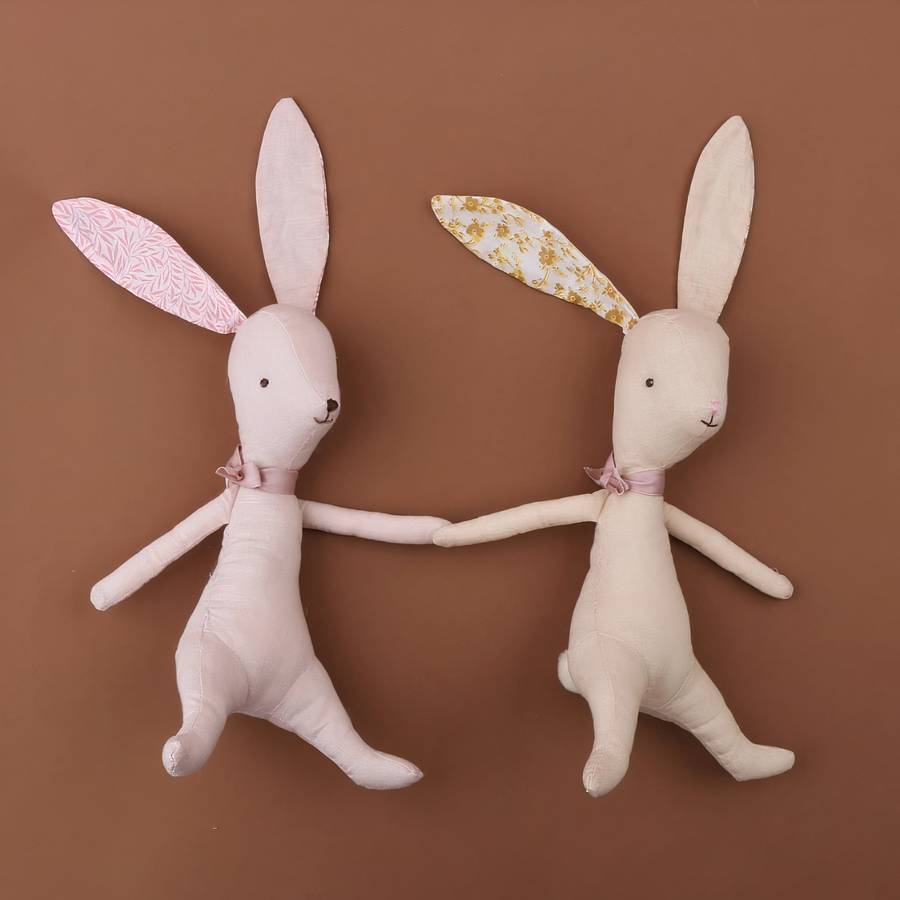 Doudou bébé lapin en peluche mignon pour filles et garçons