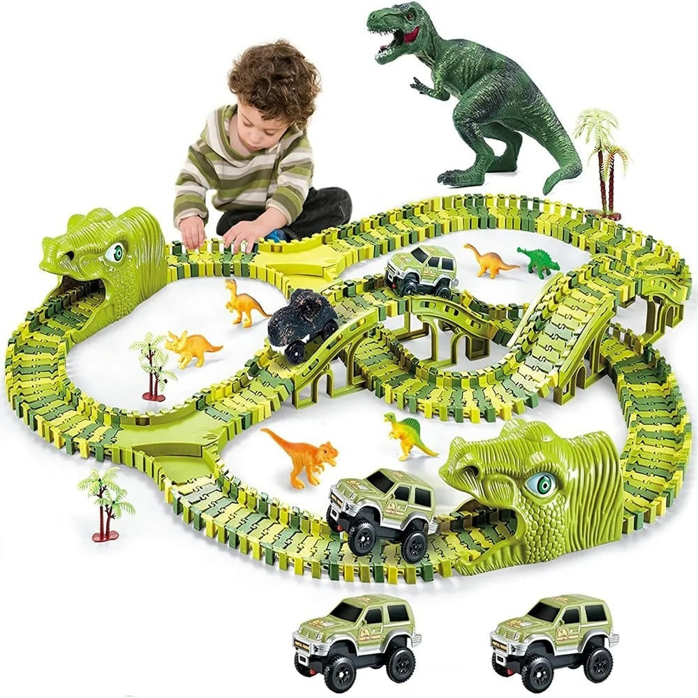 Circuit magique voiture dinosaure