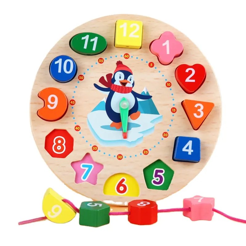 Horloge montessori de tri de formes