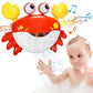 Jouet de bain musical crabe à bulles