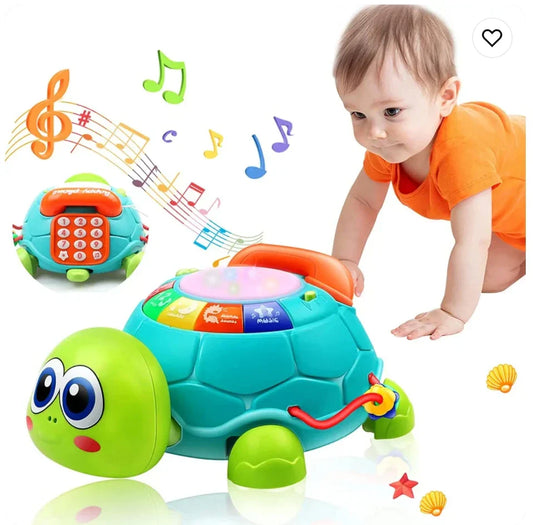 Jouet tortue musicale bébé avec téléphone