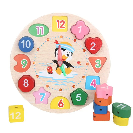 Horloge montessori de tri de formes