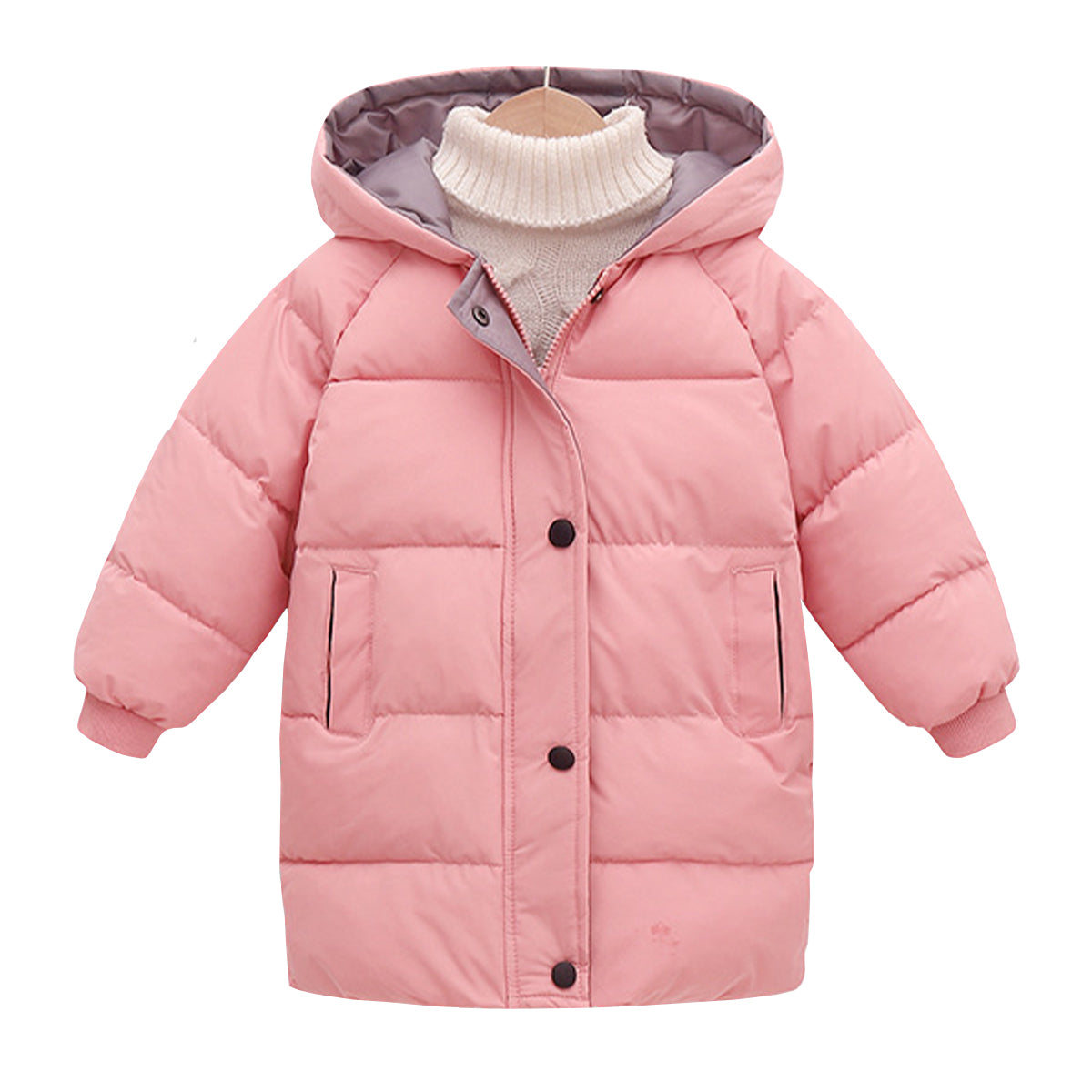 Parka chaude à capuche pour enfants