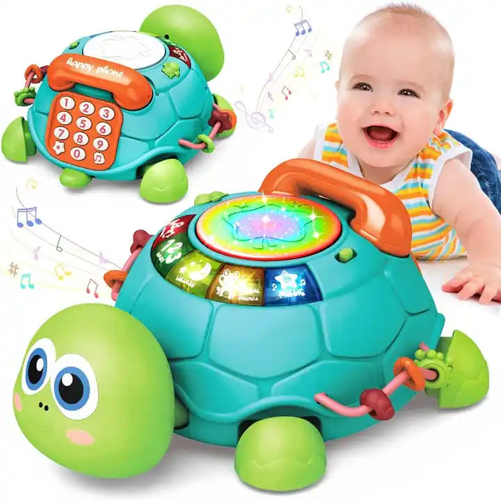 Jouet tortue musicale bébé avec téléphone