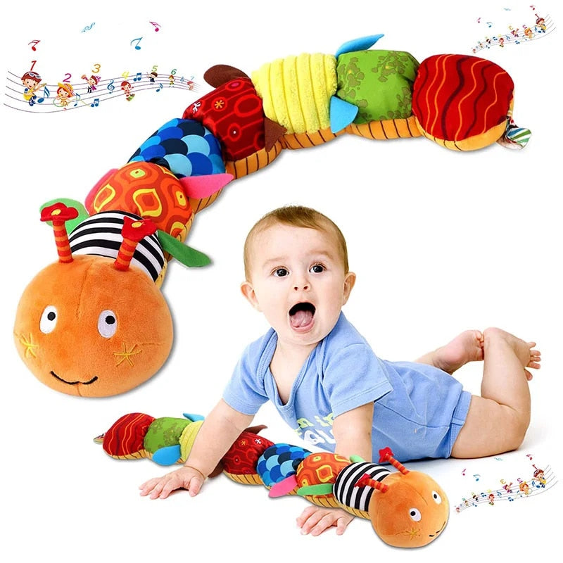 Hochet musical en peluche pour bébé