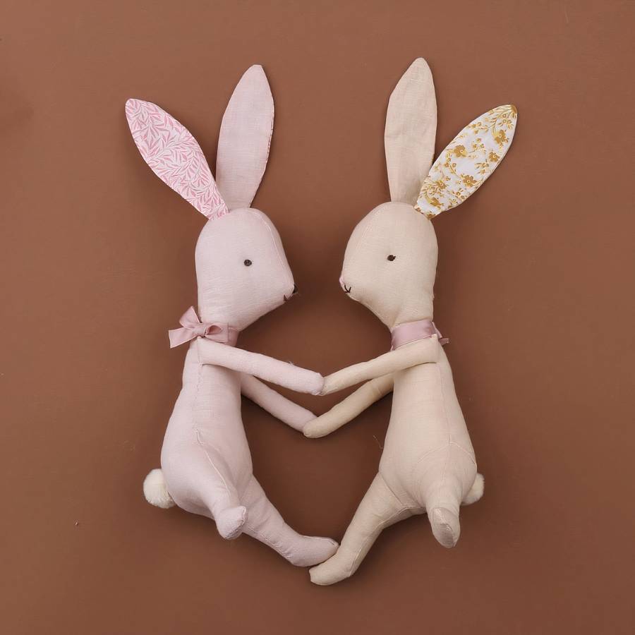 Doudou bébé lapin en peluche mignon pour filles et garçons