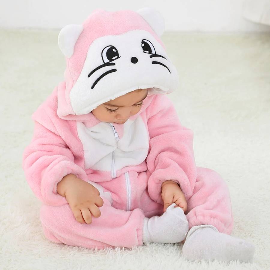 Pyjama doux à capuche d’animaux pour bébé