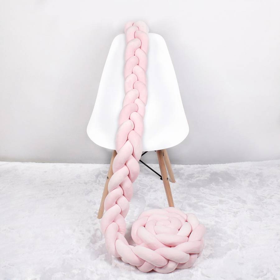 Tresse de lit bébé de couleur rose